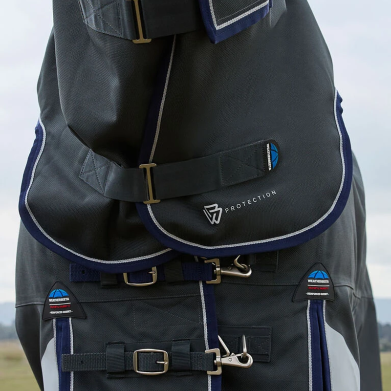 Weatherbeeta Comfitec Ultra Turnout Detach-A-Neck 100g Rug in Charcoal-3